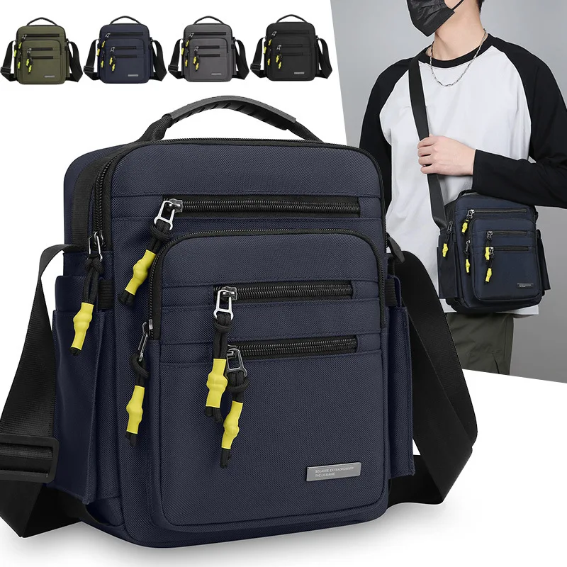 

Fashion Men Shoulder Bag High Quality Oxford Travel Crossbody Bag For Men Multi Pockets Design Men's Messenger Bag Handbag Bolsa