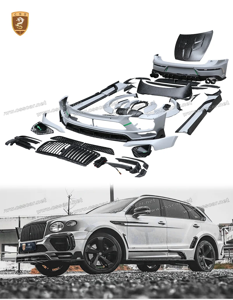 MSY Style Bodykit For Bentley Bentayga 2020-2026 Carbon Fiber Front Bumper Rear Diffuser Spoiler Mirror Cover Bonnet Wheel Archs