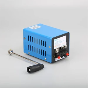 مولد كرنك يدوي محمول في الهواء الطلق للبقاء على قيد الحياة بجولة في حالات الطوارئ بنك الطاقة USB شحن كرنك مولد 2000 دورة في الدقيقة 5 فولت 20 واط أفضل 12 مولد طاقة للدراجات - رقم 1