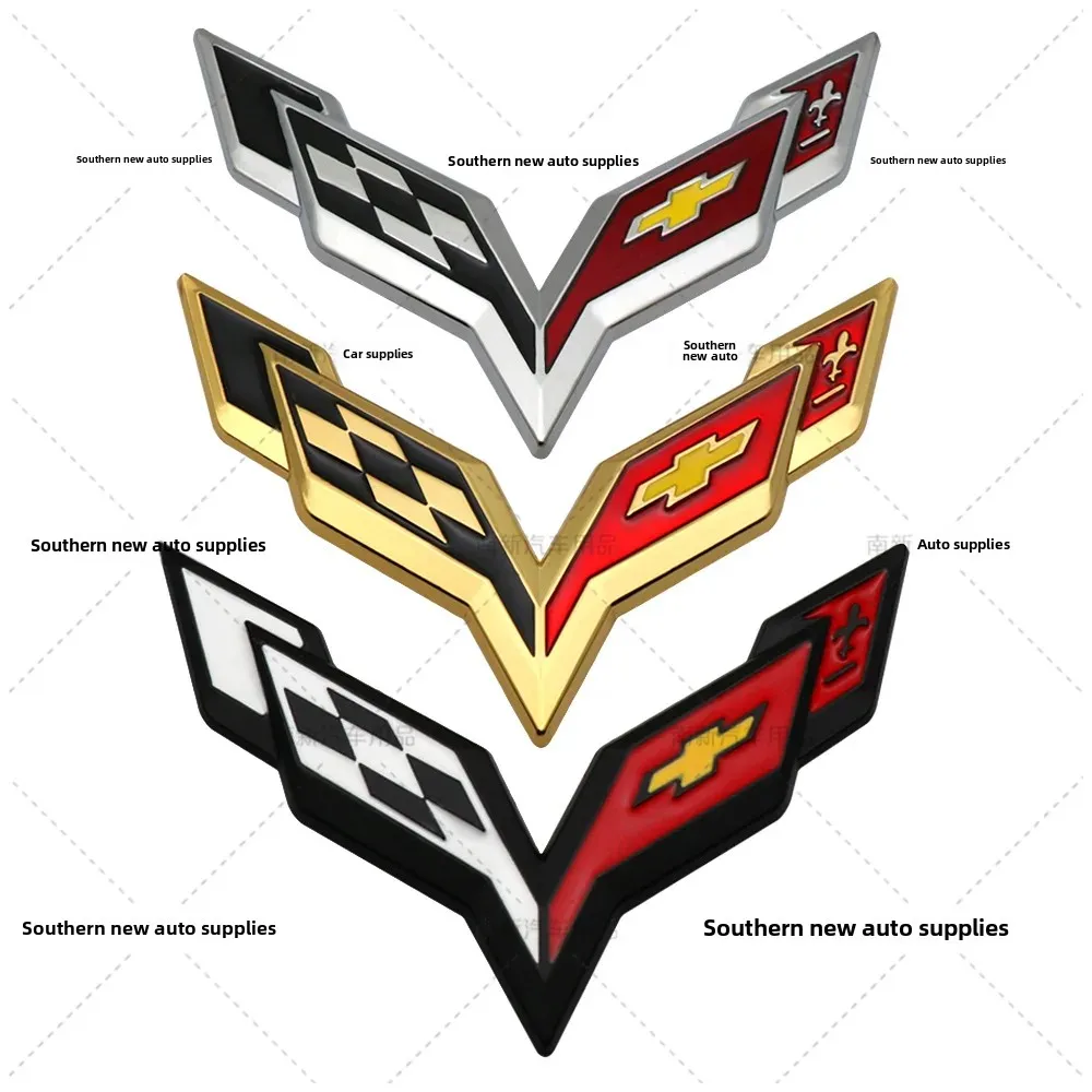 ملصق شعار كورفيت لسيارة شيفروليه المزخرفة، ملصق سيارة كروز تعديل كورفيت للذكرى الستين