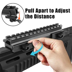 Elevador Picatinny 45° adaptador 20 mm doble cara óptica