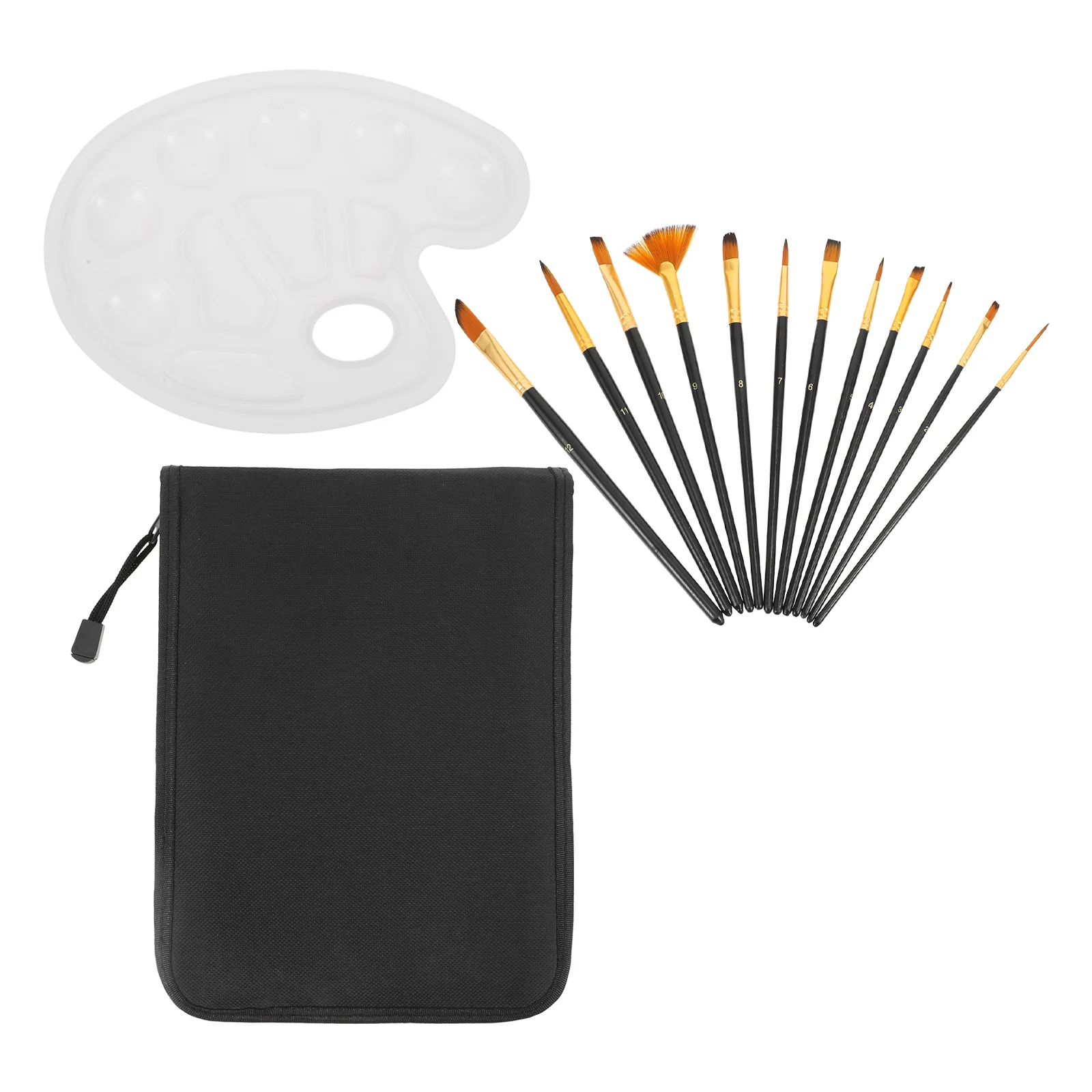 

Graffiti Gouache Paintbrushes Set Painting Tools Nylon Hair Brushes Palette Watercolor Child Art Supplies DIY Crafts