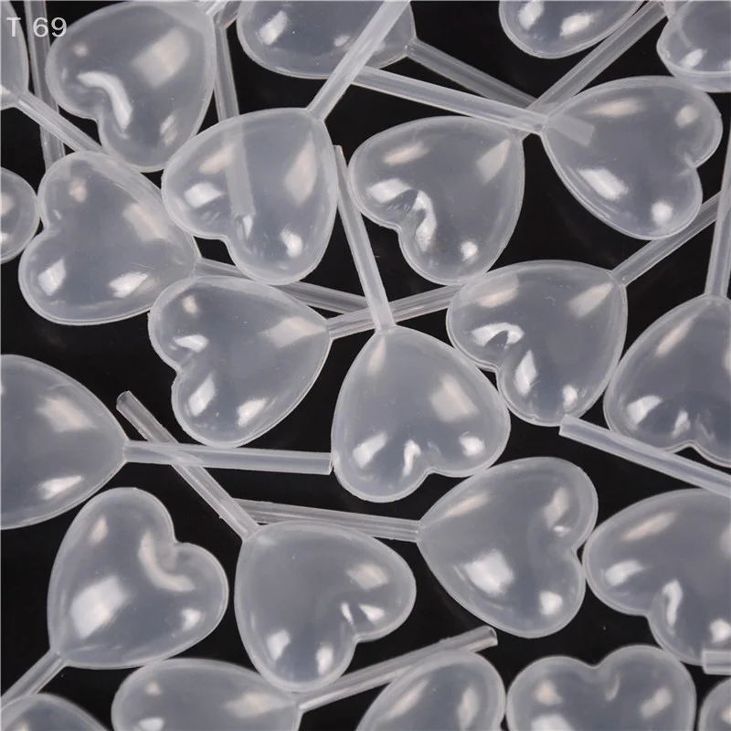 50pcs New Heart Shaped Squeeze 4ML Transfer Oils Liquid Pipettes Eye Dropper Mini Squeeze Transfer Pipettes