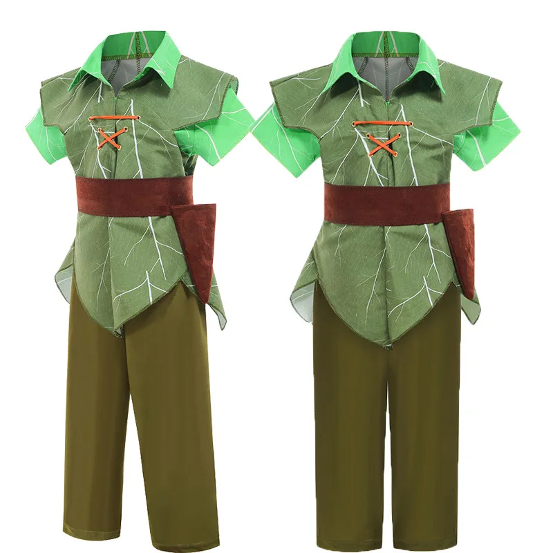 Halloween-Kostüm für Jungen, Peter Pan Peter Pan, grünes Elfen-Cosplay-Bühnenkostüm