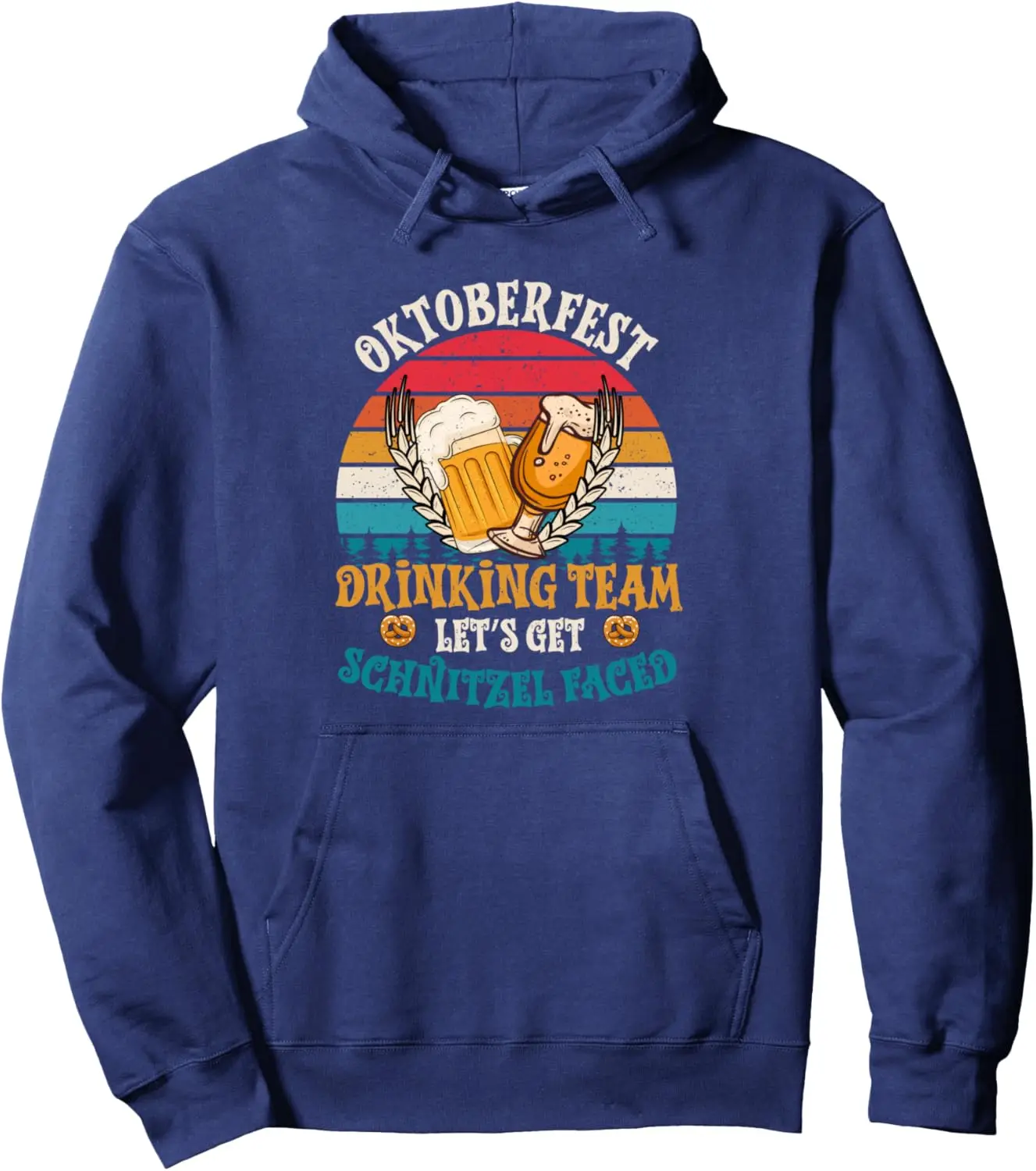 Oktoberfest Team Lets Get Schnitzel Faced German Men Women Pullover Hoodie Unisex Autumn Streetwear Tops Graphic Hoodie