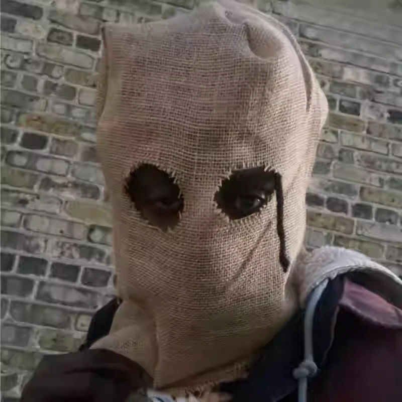 Linen Full Face Balaclava Mask Breathable Halloween Horror Cosplay Mask Personality DJ Rock Hip Hop Head Cover Hat