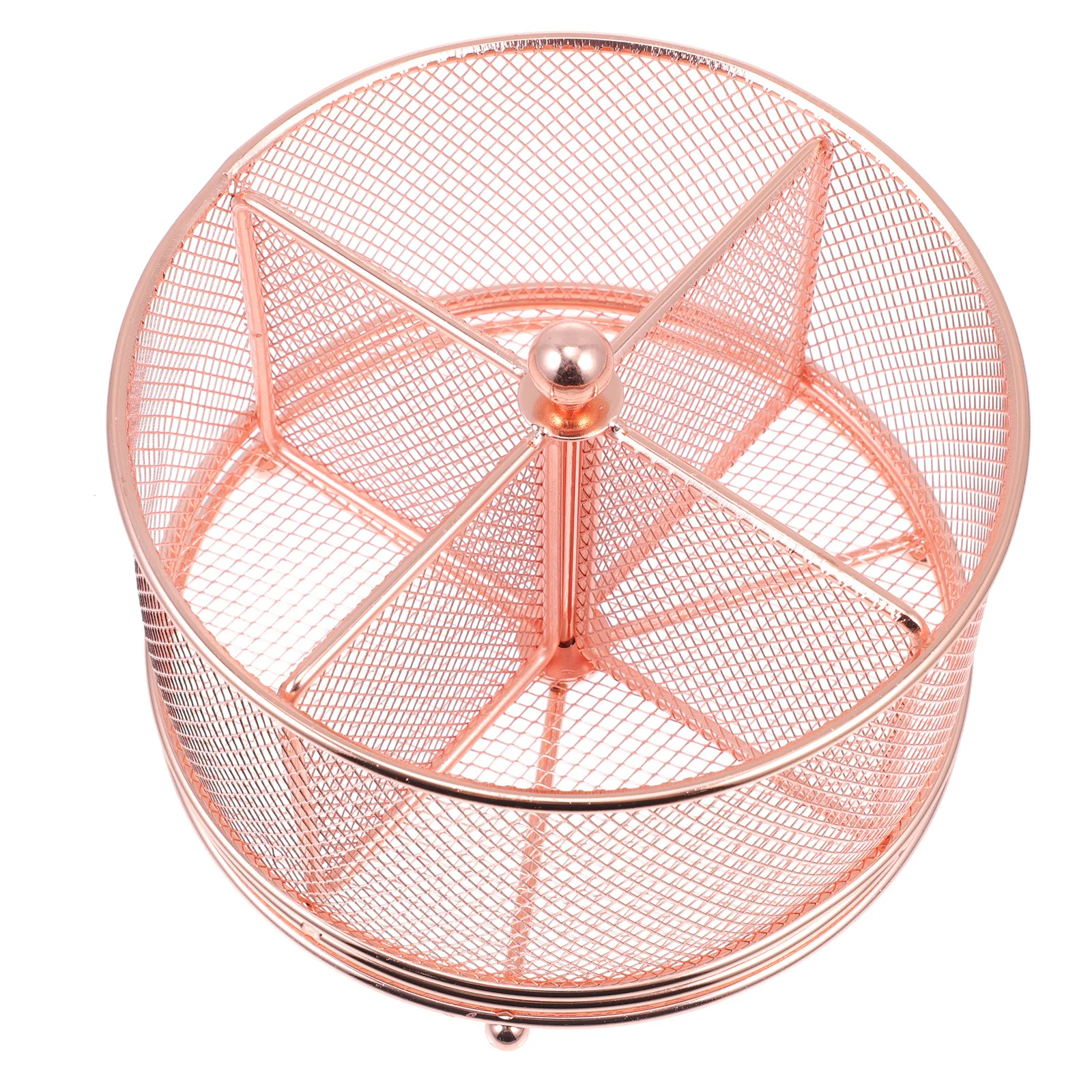 Metal Rotating Pen Holder Compact Iron Desktop Organizer Multi-Function Stationery Storage Box Office Supplies Sundries