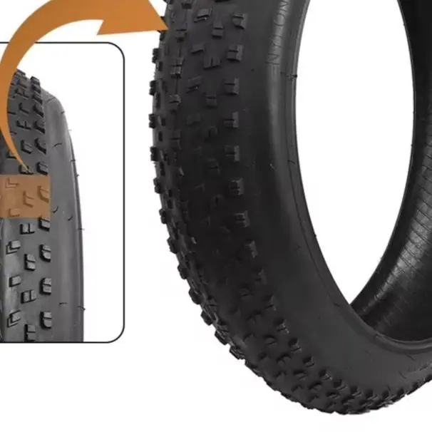

For All-Terrain Cycling 20x4.0 Bicycle Fat Pneumatic Tire Bumper Design 1 Tire Per Package Resists Punctures/Cuts