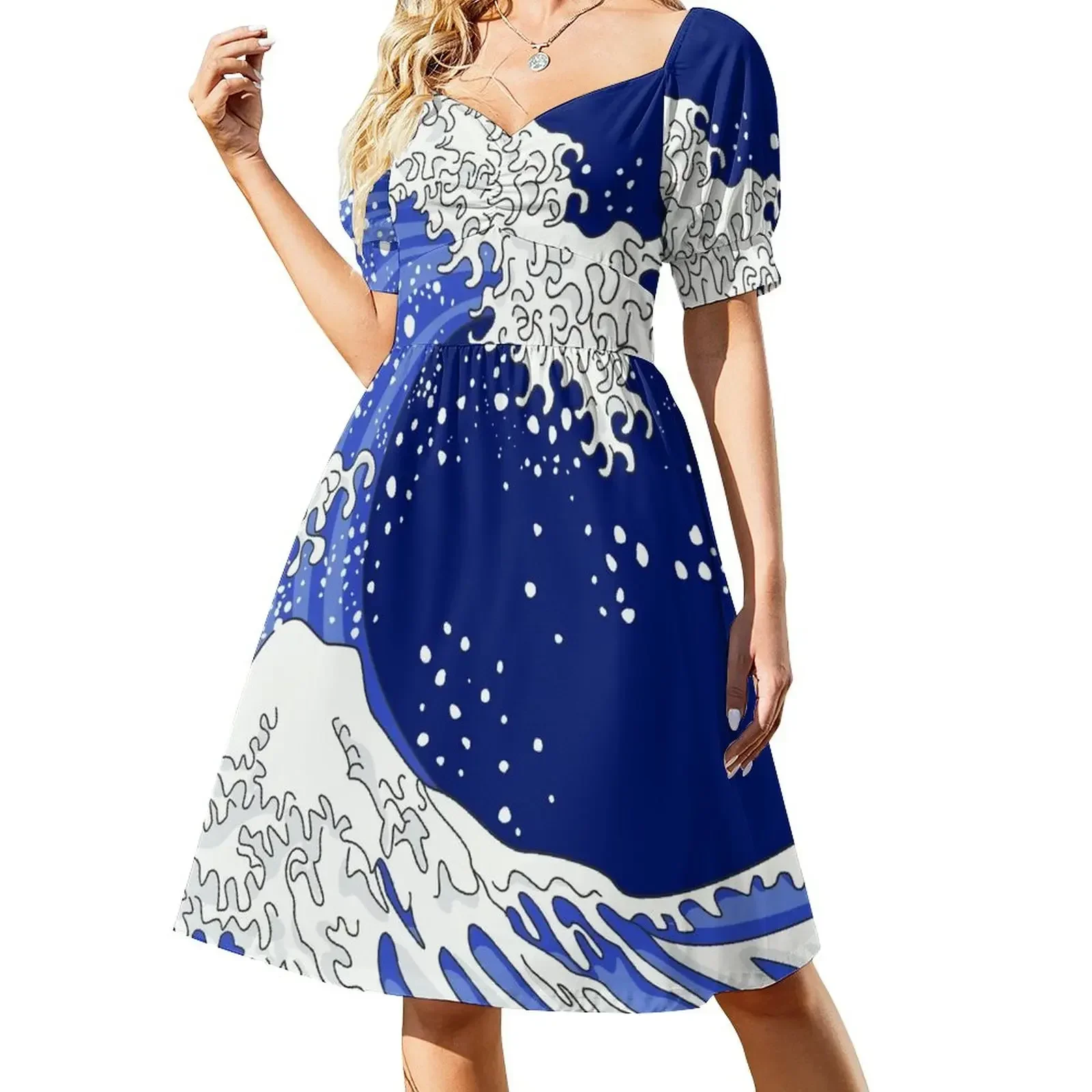 

Great Blue Wave Sleeveless Dress Party dresses Woman's evening dress Bride dresses Dress