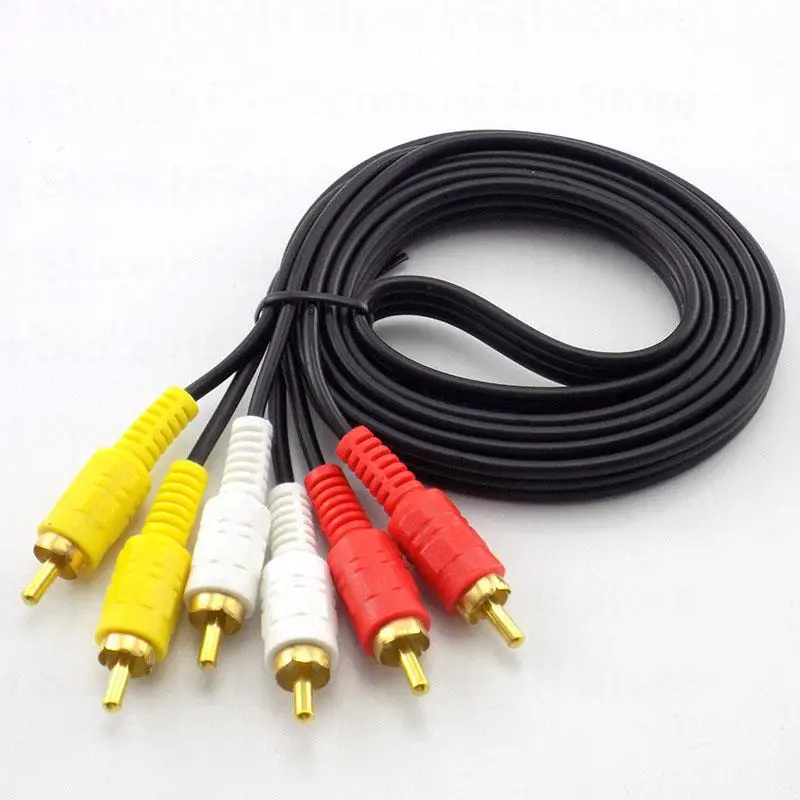 1.5m 3 RCA to 3RCA Male to Male 4N OFC Audio Video AV Cable RCA Audio Cable for Home DVD TV Amplifier CD Soundbox RCA Wire B4