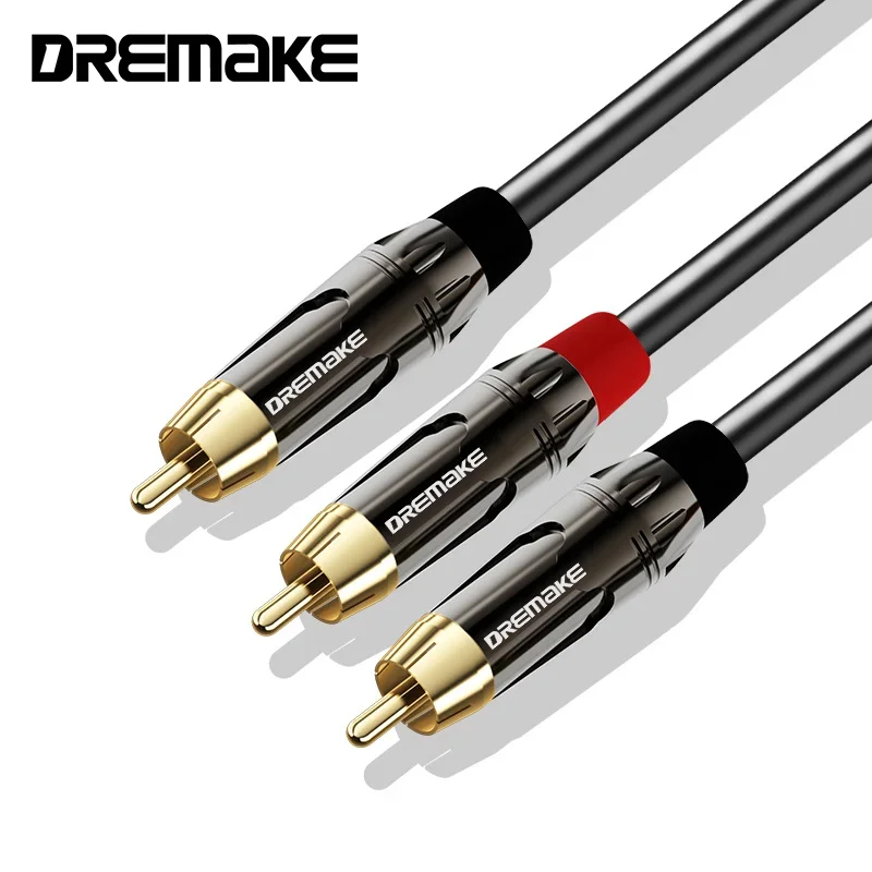 Rca To 2 Rca Subwoofer Cables Male To Male Audio Cable for Mixer Amplifier Sound Card DVD Effect Television Rca Cable 