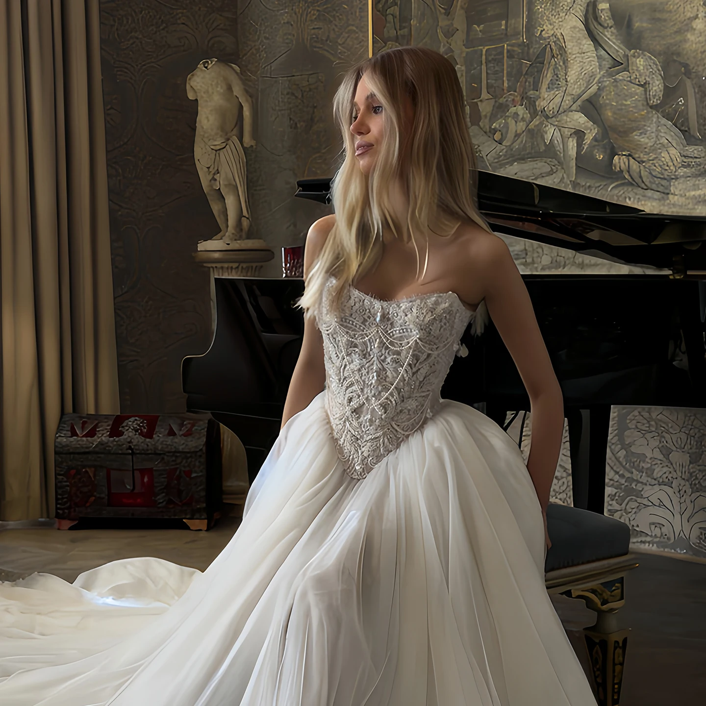 Shaorn Said Luxury Beaded Ball Gown Wedding Dress Pearls Sweetheart Corset Tulle Vestido De Novia Bridal Gown SW217 Customized
