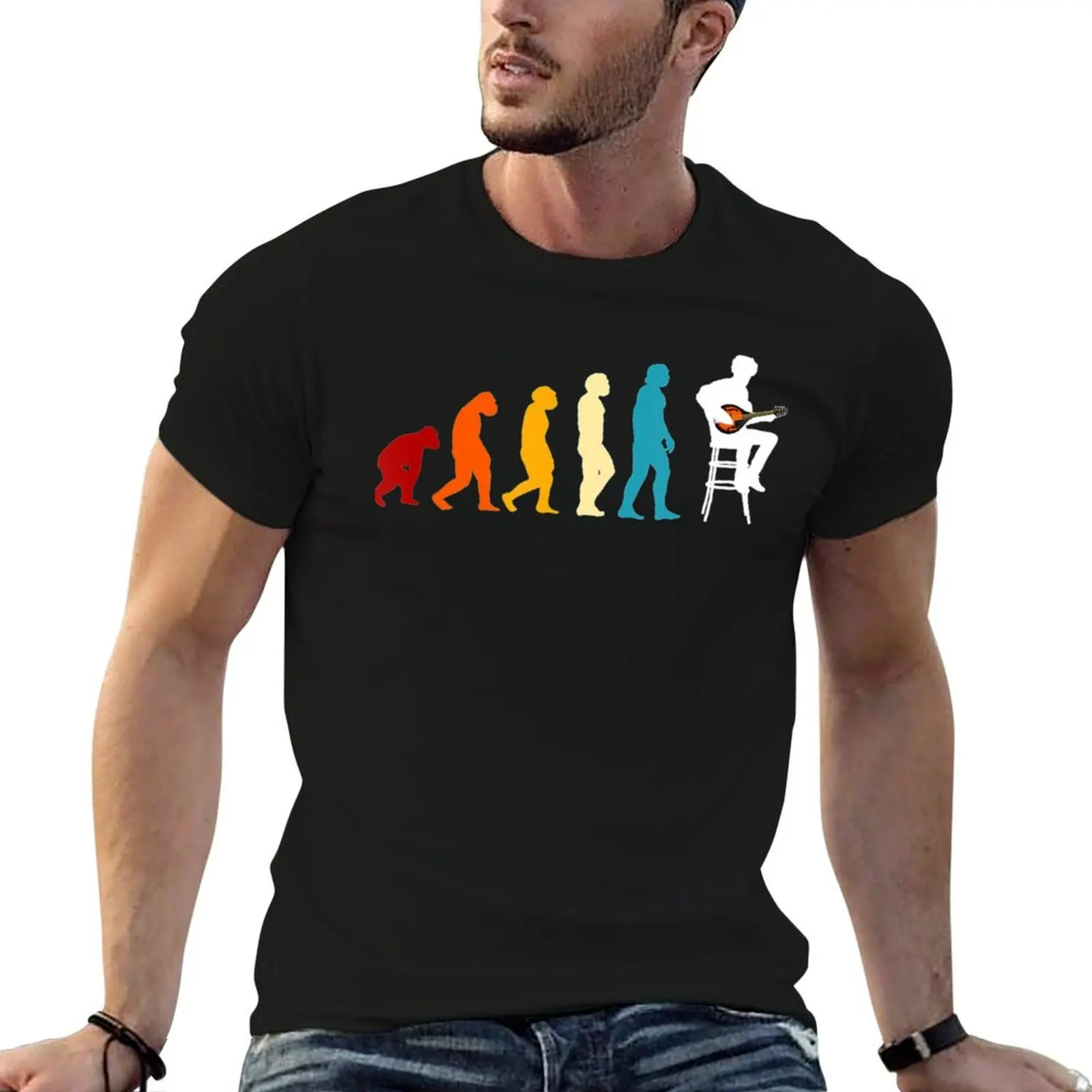 Great Mandolin Evolution Folk Music Bluegrass T-Shirt Festival Short Sleeve T-Shirt