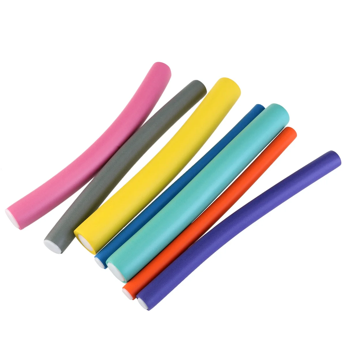 

42 Pcs Spiral Curls Hair Curler Stick Long Pearl Cotton Sponge Easy DIY Household ToolSexy Hairstyle Fashion Accessories