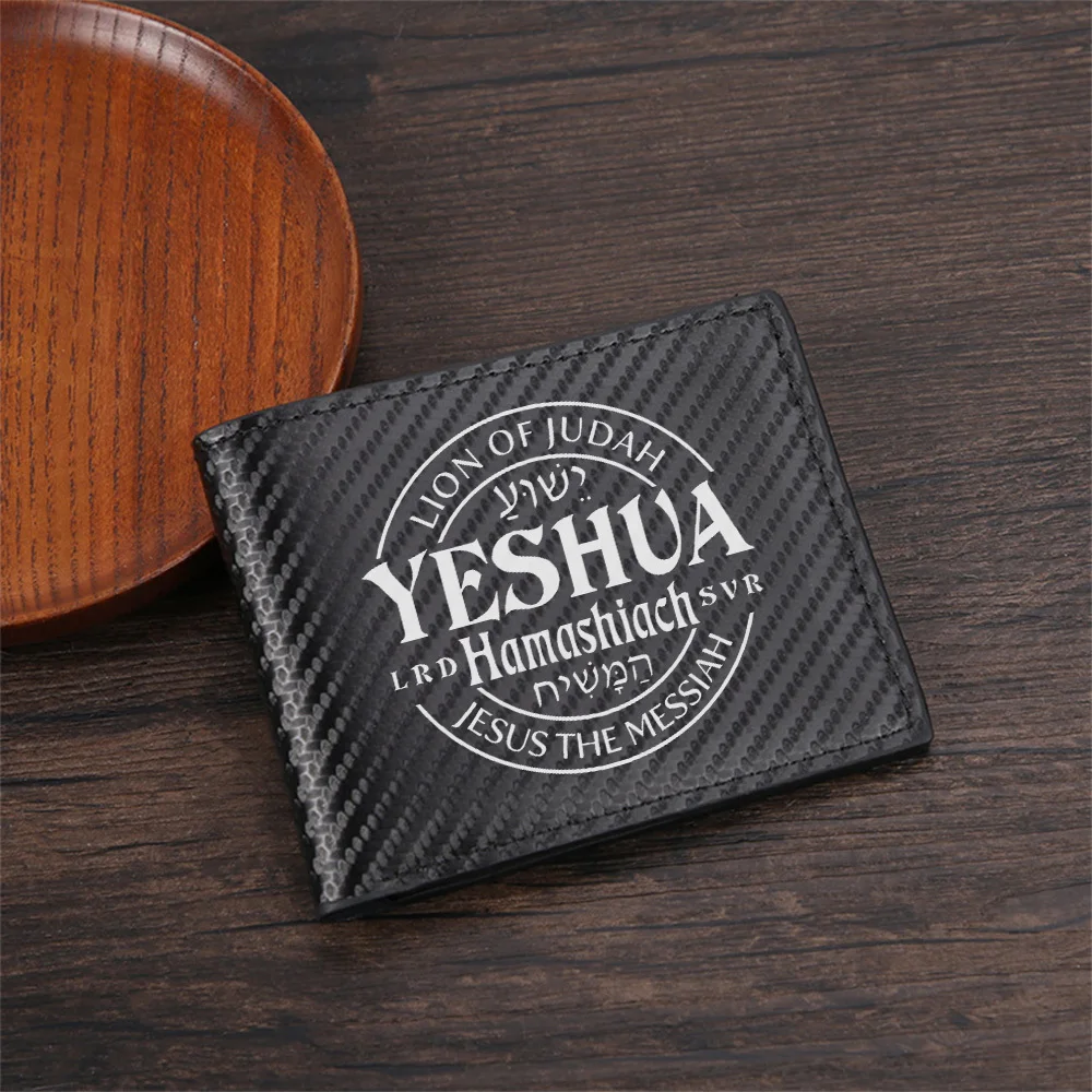 Lion of Judah,Yeshua,Messiah Men's Wallets Simple Business Modern Stylish Printing Design Gifts For Father Boyfriend Christmas L