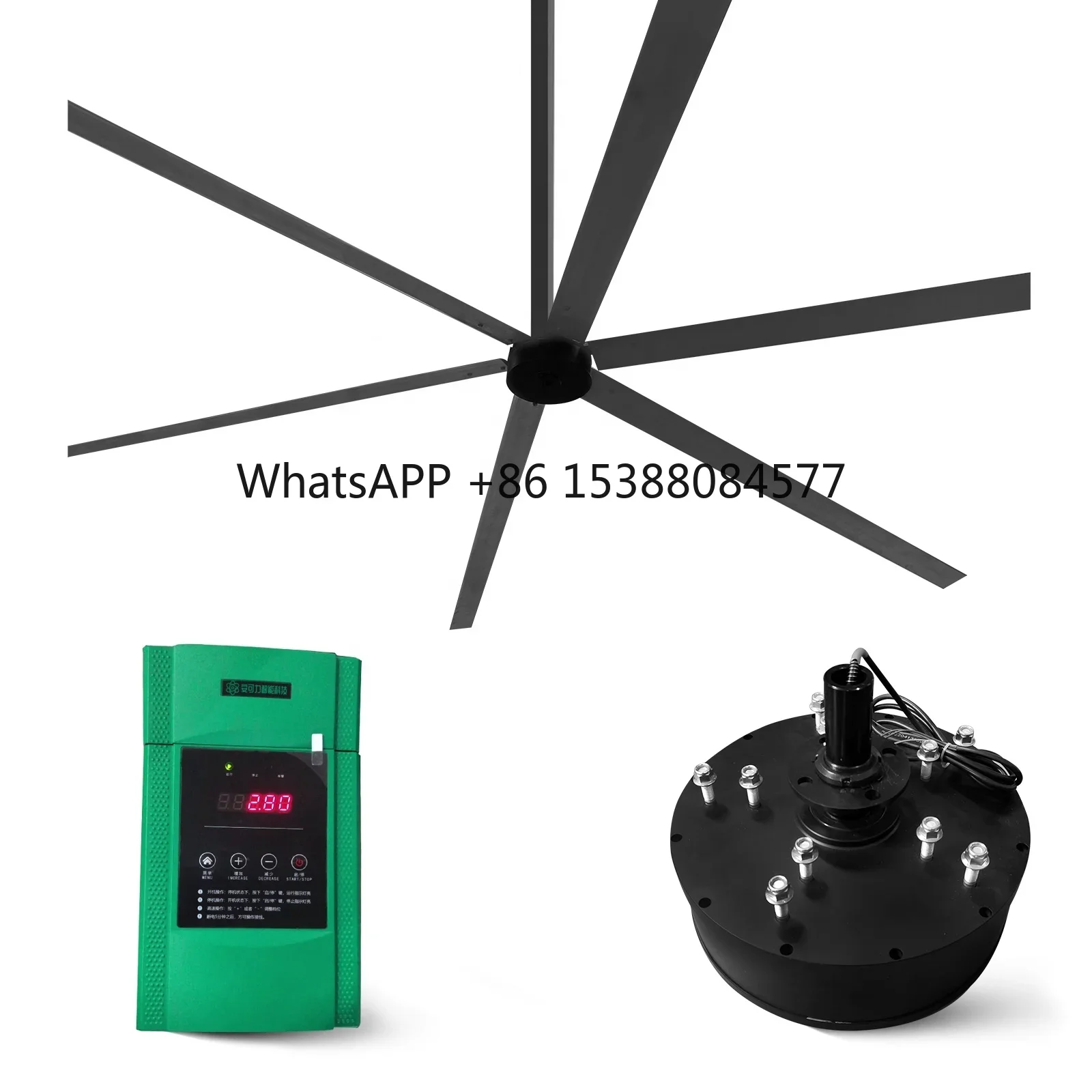 Factory 220v 380v 1300w 3 Phase Permanent Magnet Synchronous Motor Large Bldc HVLS Ceiling Industrial Fan Motor