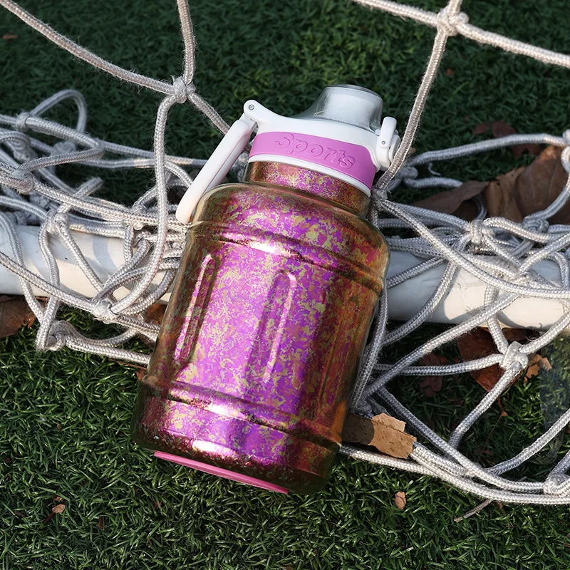 1.4L Large Capacity Pure Titanium Water Bottle With Handle And Cup Sleeve,Single-layer Lightweight,Outdoor Sports Drinking POT