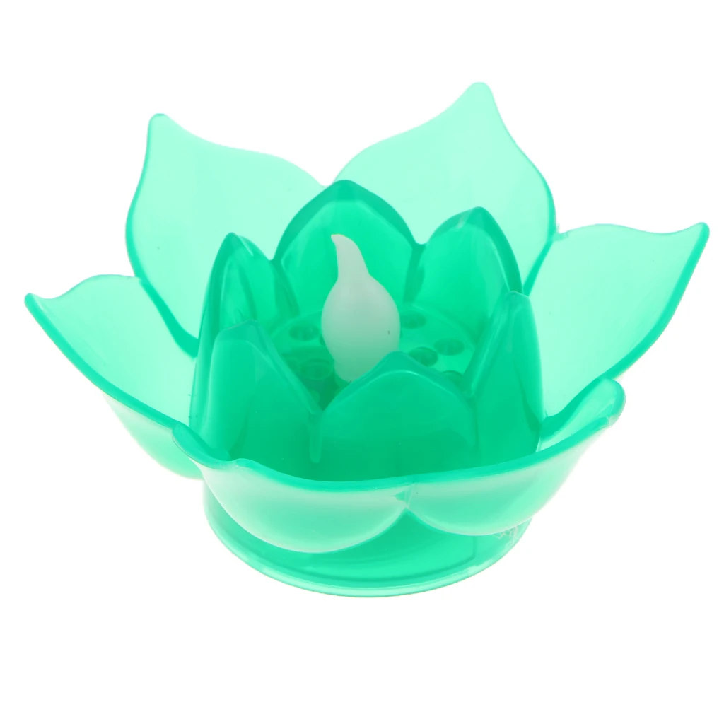 Buddha Meditation Plastic Lotus Tealight Candle Holder Home Decor, Wedding, Votive Activity, Birthday, Party 7 Colors