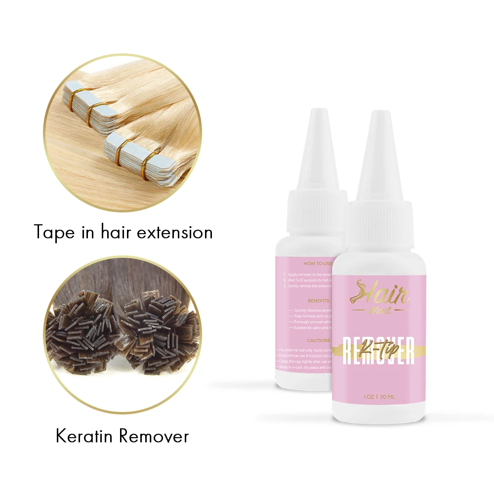 

Hair Want 30ml Adhesive Tape Remover Keratin Remover Fast Acting Hair Extension Tape Remover Hot Melt Glue Remover Pre-bonded