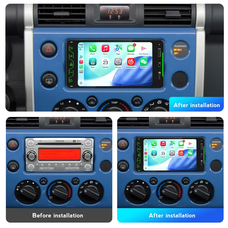 MEKEDE 7 Inch 2 Din Linux Car Radio For Toyota Old Corolla Camry Prado RAV4 Universal Autoradio Carplay GPS BT Multimedia Player