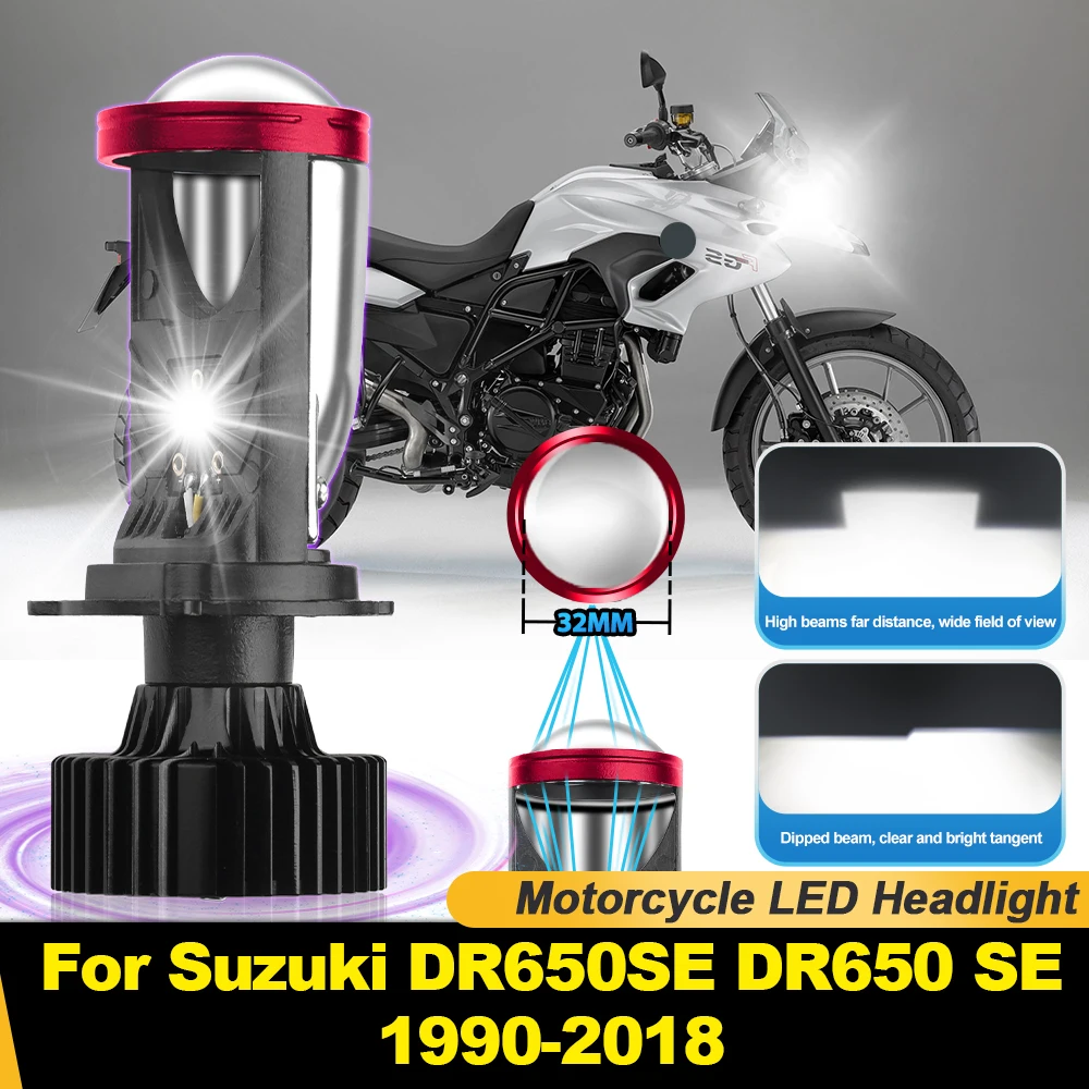 

LED Motorcycle Headlight Bulb 30000LM Projector Lens Moto Headlamp 12V For Suzuki DR650SE DR650 SE 1990-2014 2015 2016 2017 2018