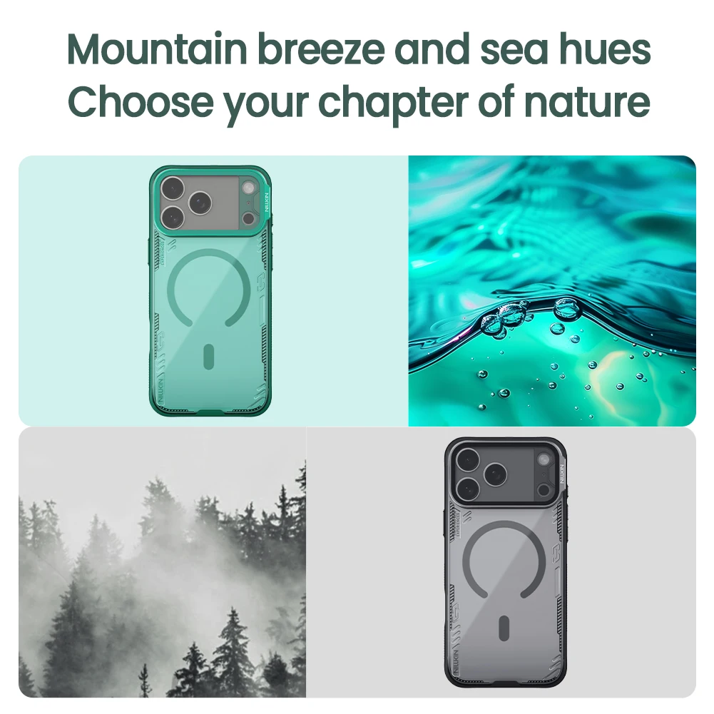 Nillkin para iPhone 17 Pro max/17 Pro funda iceblade Prop protección de cámara magnética con soporte duro PC contraportada protectora