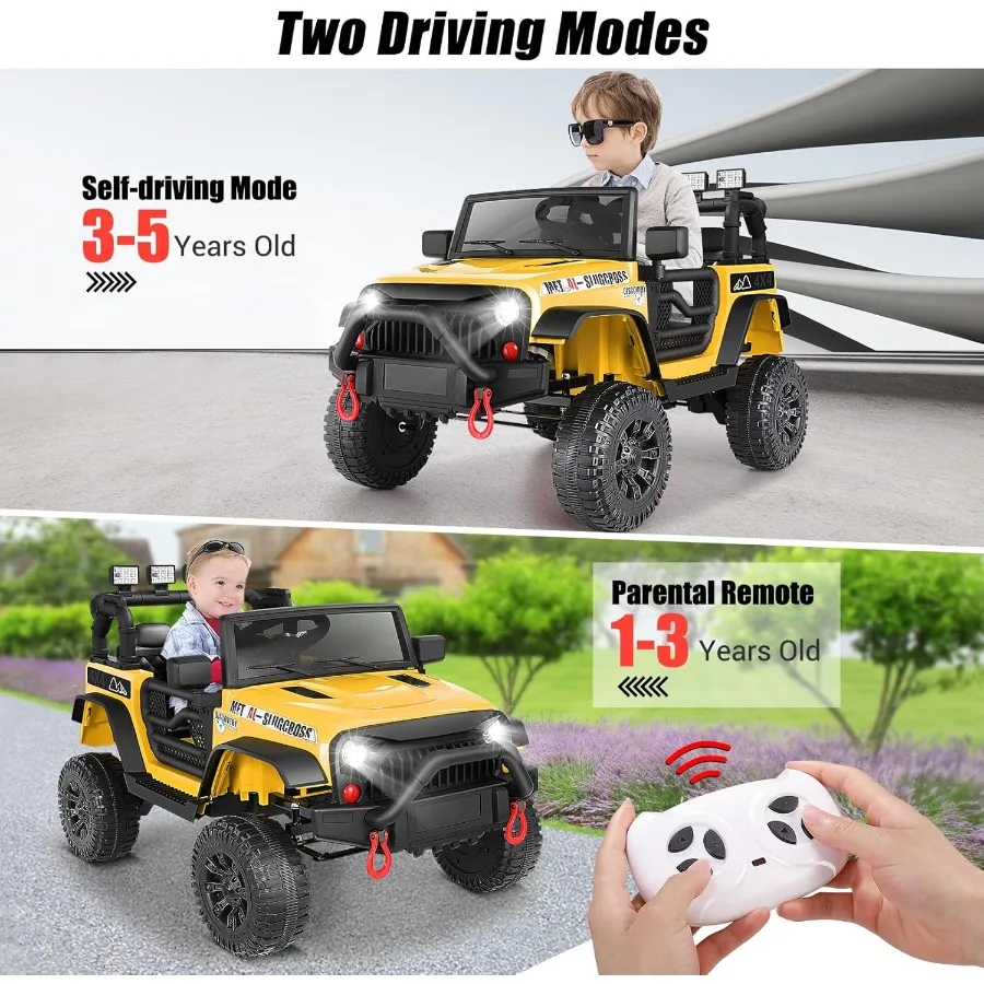 ركوب المشي لمسافات طويلة على السيارات 12 فولت مع حزام أمان للتحكم عن بعد الوالدين والمركبات التي تعمل بالبطارية مصباح LED ممتص للصدمات بشكل أفضل