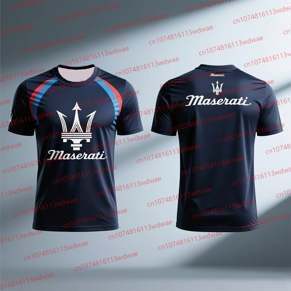 AliExpress Maserati T-shirt Fashion Men Short-sleeved Quick-drying Sport T-shirt Couple 3D Print Riding Suit Motorcycle Outdoor Sport Tee