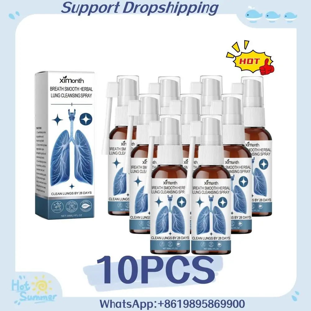 

5/10PCS Herbal Lung Cleanse Mist – Powerful Lung Support, Cleanse & Breathe – Herbal Mist Health Care Herbal Lung Cleanse Spray