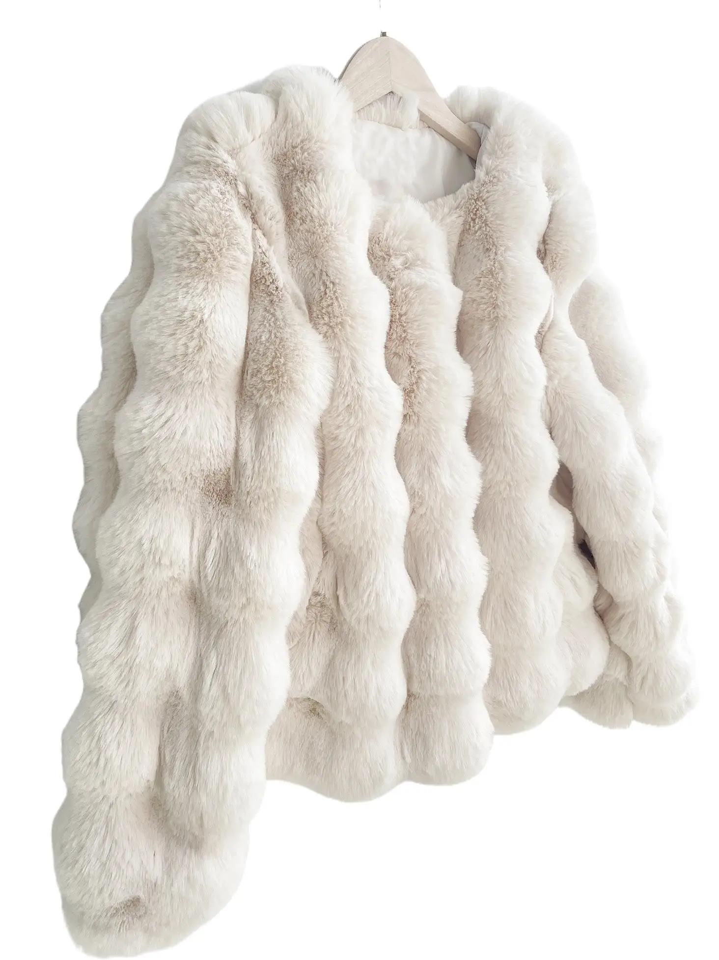 

2025 Women's Clothing Elegant Faux Rabbit Fur Coat Winter New 1201