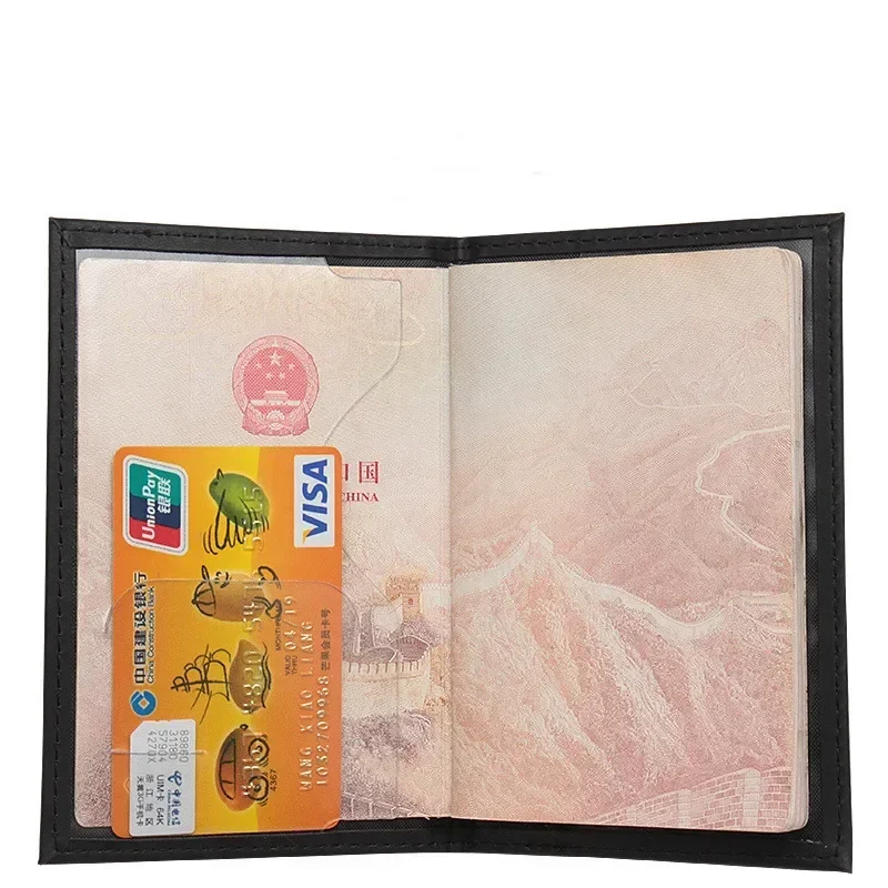 Couvertures de passeport en cuir PU, porte-documents, porte-carte d\'identité, accessoires de voyage, anglais, haute qualité