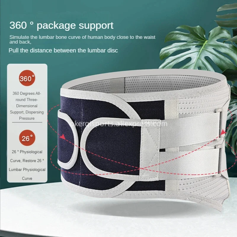 Breathable Waist Support Belt with 4+1 Curvature Steel Plate for Gym Pain Relief Fitness Back Lumbar Support Gym Accessorie