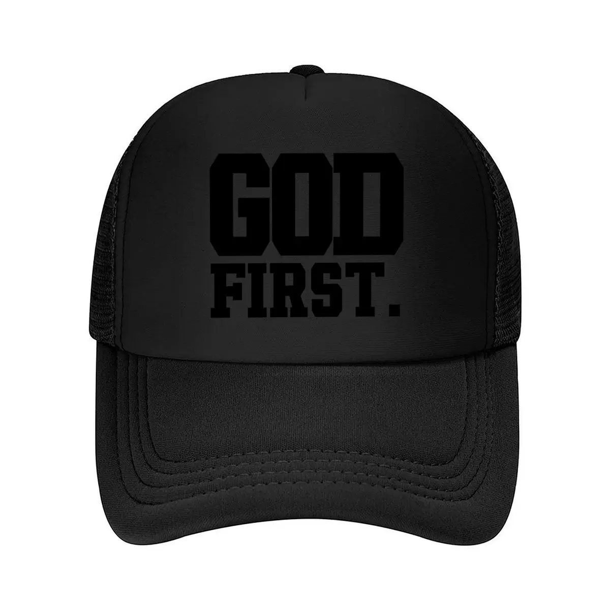 GOD First Letter Print Sponge Baseball Cap Hat Summer with Net Creative Print Cartoon Brim Hat Outdo 2026 Mesh Baseball Cap
