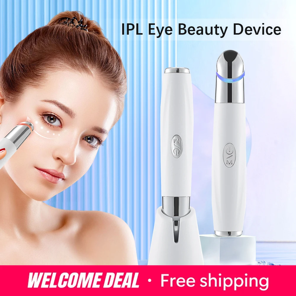 Masajeador Facial Eléctrico con Microvibración, Instrumento de Belleza para Ojos, para Relajar, Eliminar Ojeras, Bolsas y Hinchazón