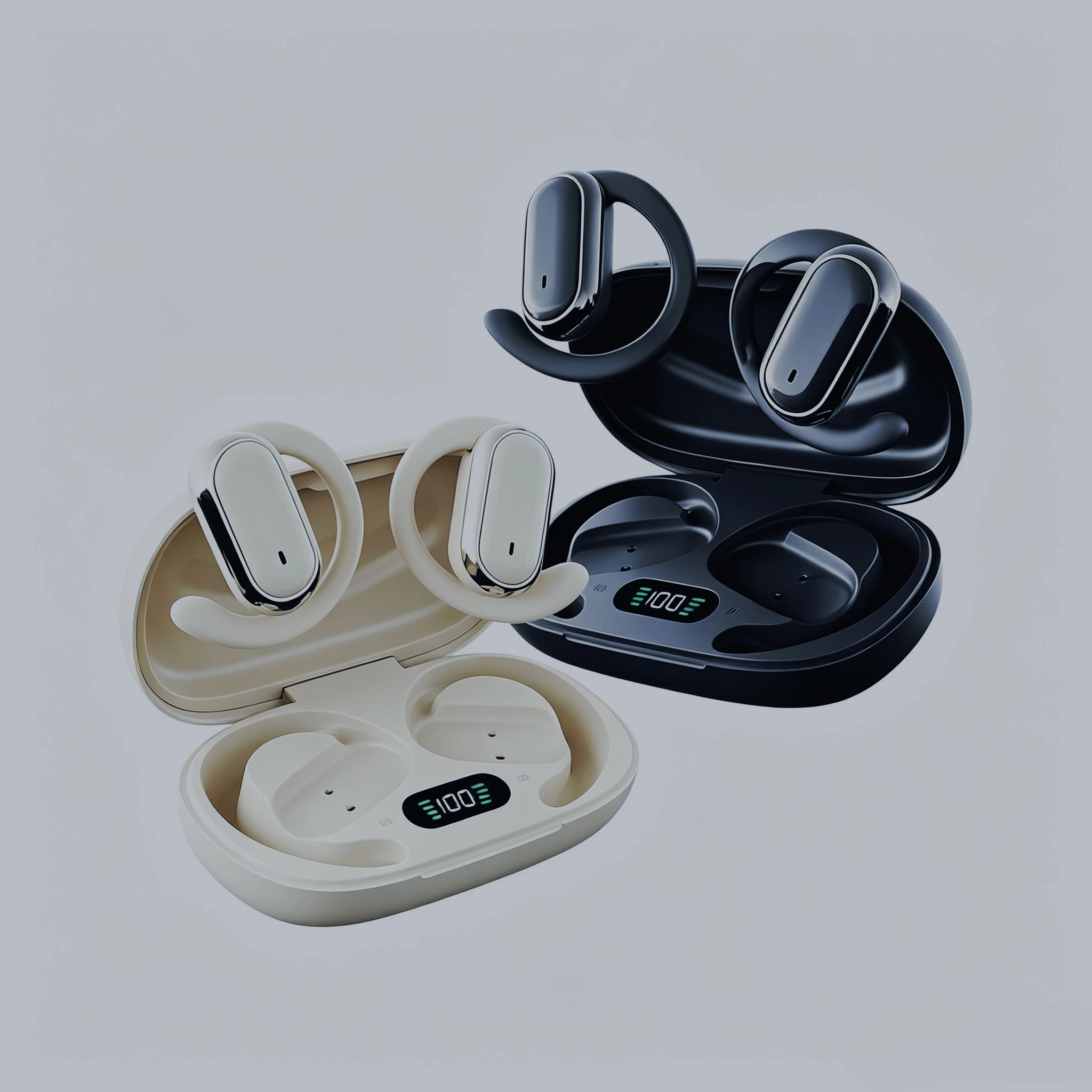 Comfortable Lightweight Bluetooth Sports Earphones, High Fidelity Stereo Audio, Extended Playtime, Trendy Stylish Design