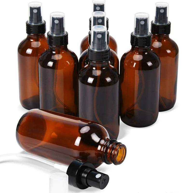 5/10/15/20/30/50/100ML Brown Glass Spray Bottle Portable Perfume Essential Oil Press Pump Amber Glass Travel Refillable Bottles