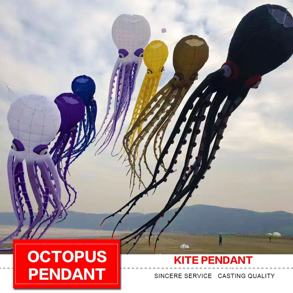 20m Octopus Kite Soft Inflatable Pendant for Adults High Quality Ripstop Nylon Animal Octopus Kite Line Laundry