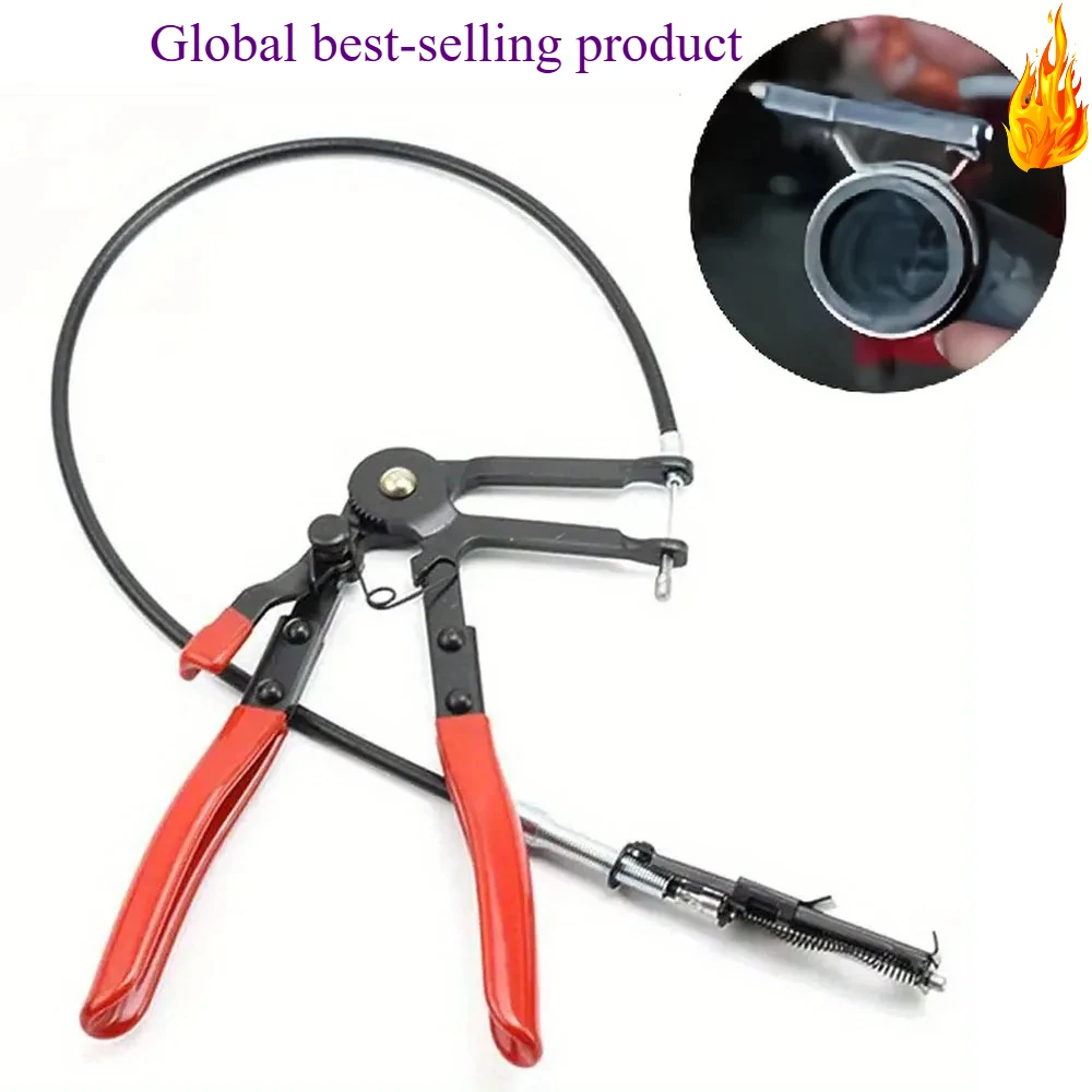 

Clamping Pliers Bendable Hose Clamps Cable Type Flex Cable Long Auto Hose Clamps Straight Hose Bundle Removal Auto Repair Tools