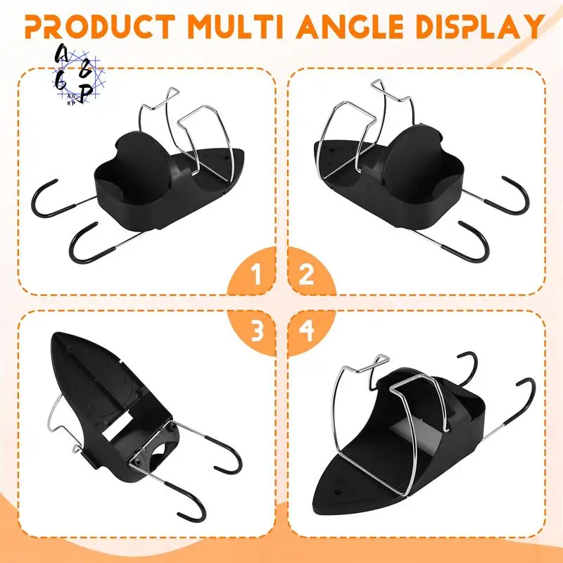 

A68P-Iron Board Hanger Wall Mount Electric Iron Holder Iron And Ironing Board Storage Organizer Shelf With Removable Hooks