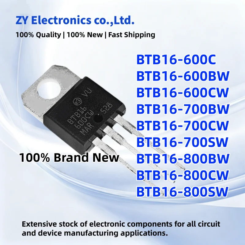10pcs New BTB16-600C BTB16-600BW BTB16-600CW BTB16-800BW BTB16-800CW BTB16-700BW BTB16-700CW BTB16-700SW BTB16-800SW TO-220