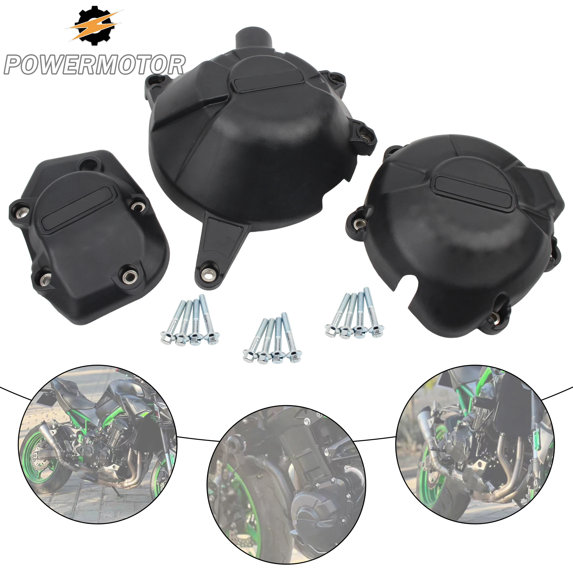 

Powermotor Motorcycle Engine Cover Protection Set Parts For KAWASAKI Z900 / Z900SE 2017 2018 2019 2020 2021 2022 2023 2024 2025