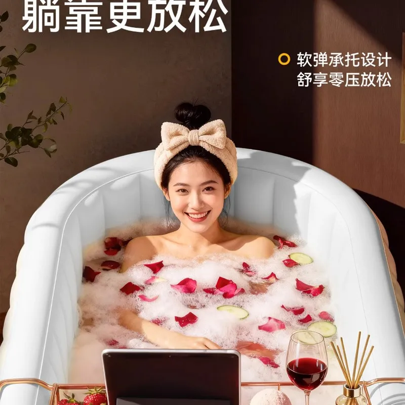 HYS bath bucket adult stack household automatic inflatable adult bath tub bath tub full body bidet