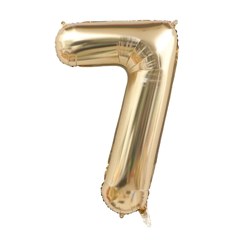1 STKS 40 inch grote wit goud licht goud digitale folie ballon voor meisjes verjaardagen helium grote number0-9 ballon decoratie - afbeelding 1