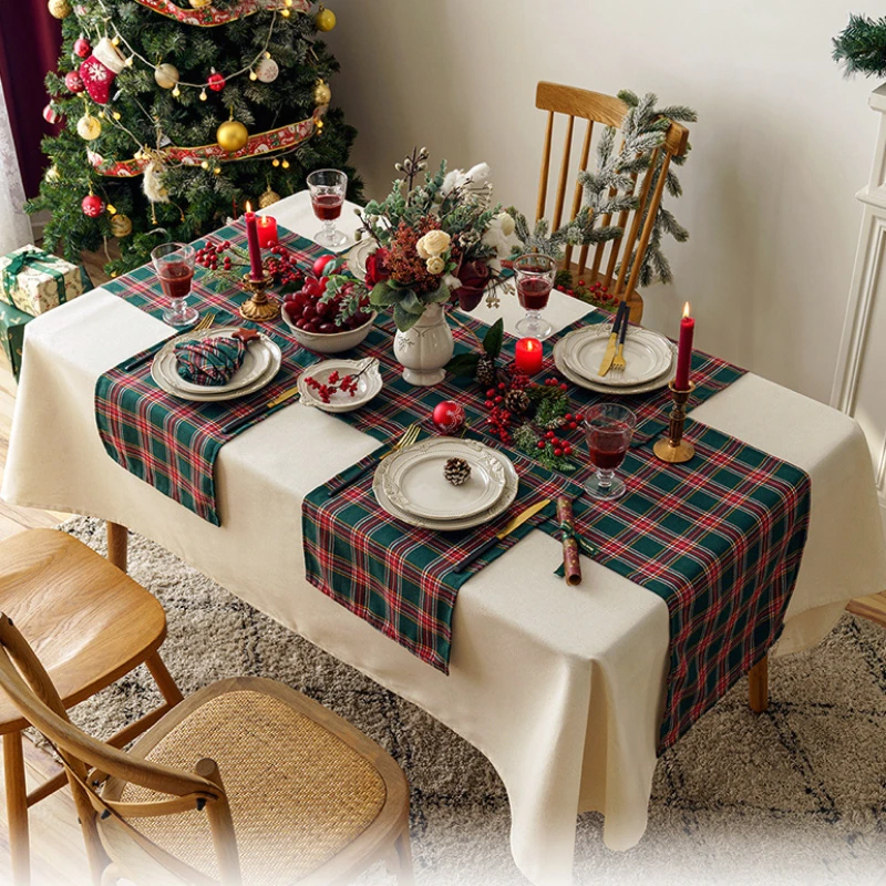 Bandeira De Mesa Decorativa De Natal E Toalha De Mesa, Utensílios Domésticos, Esteiras De Louça, Acessórios De Decoração De Mesa De Jantar, Novo