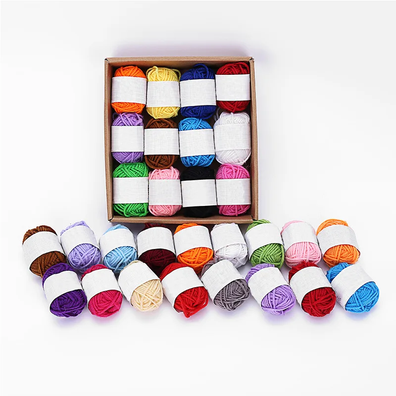 12-20balls/LOT Acrylic Yarn Skeins (10GRAMS/BALL) in Total Great Crochet Knitting Starter Kit for Colorful Craft Random Color