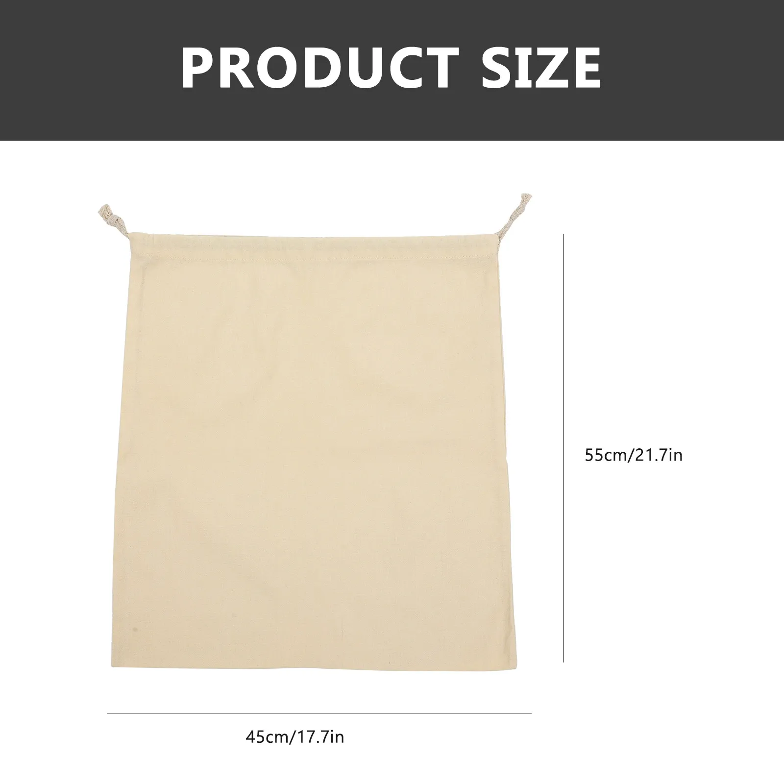 Heavy Duty Foldable Laundry Bag Large Canvas Drawstring Dirty Clothes Organizer for Home Hotel Travel Laundry Storage Pouch - view 5