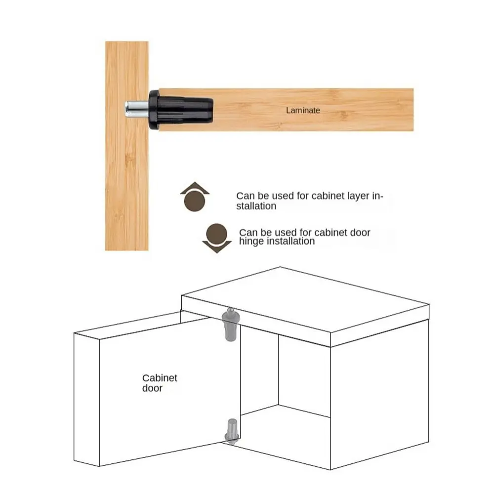 10PCS New Plastic Door Spring Pin Telescopic Buffer Spring Telescopic Central Axis Furniture Connector Spring Axis Cabinet Door