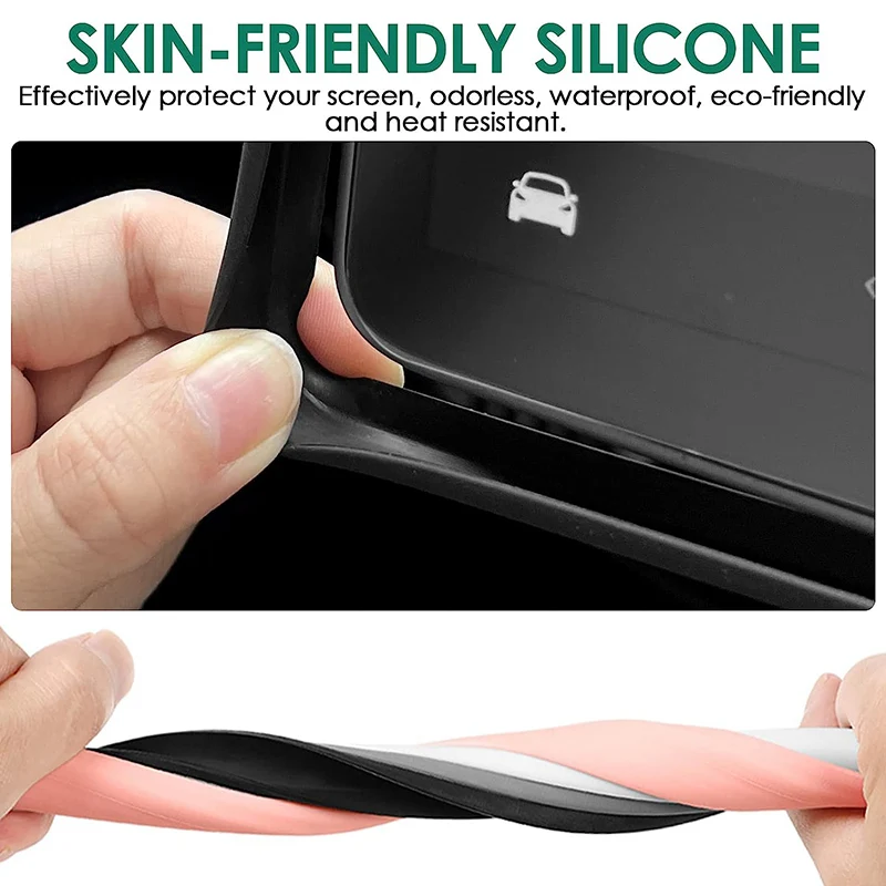 Para Tesla Model 3 / Y Marco Protector de Silicona para Pantalla de Navegación Accesorios de Auto 6