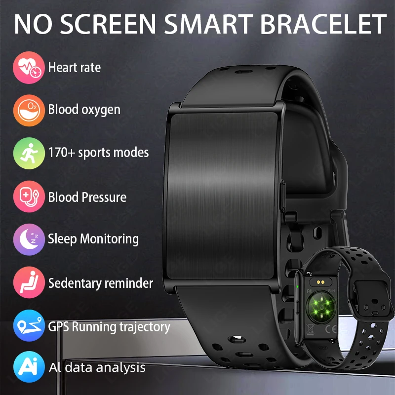 

LIGE No Screen Smart Watch Men's Sports Outdoors Fitness Heart Rate Monitor 1ATM Waterproof 2026 Smartwatch For Andrio IOS New