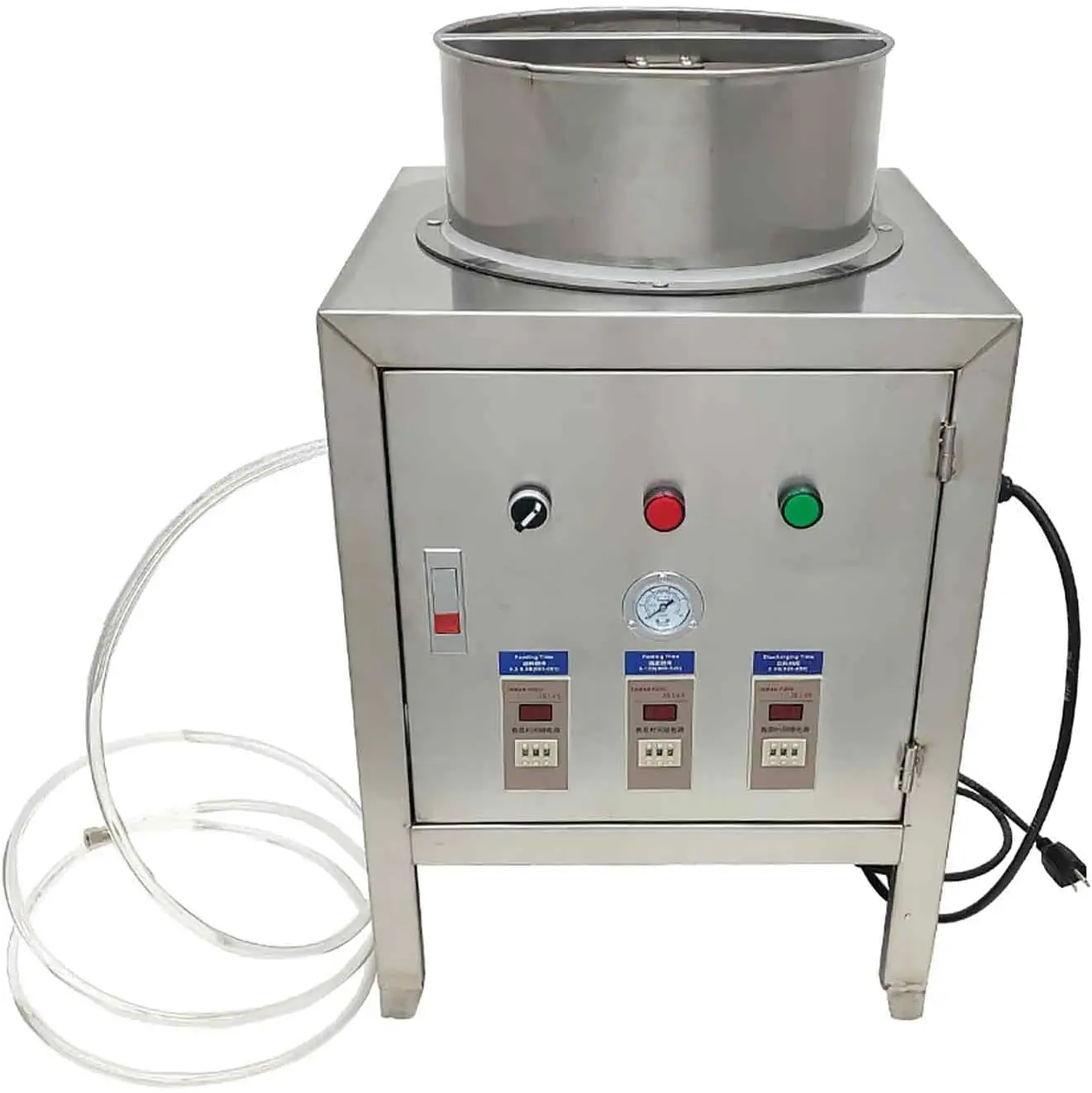 110V 공압 마늘 필링 기계, 20-25KG/H 용량 스테인레스 스틸 상업용 마늘 필링 기계, 필링 도구